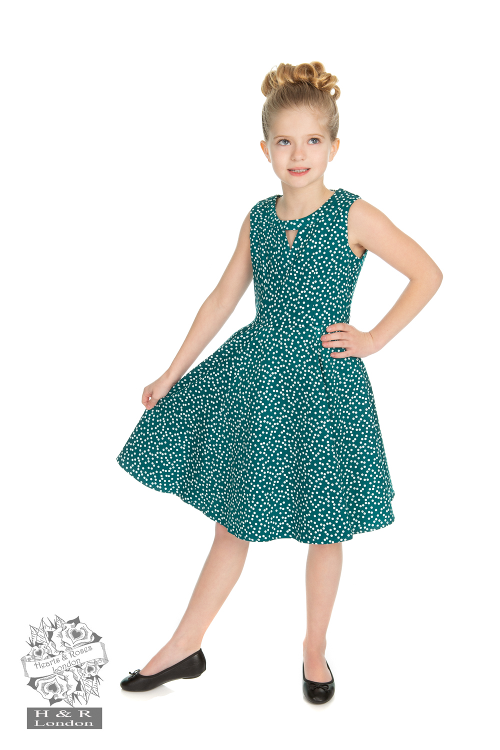 Girls La Rosa Dotty Swing Dress